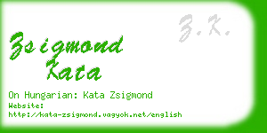 zsigmond kata business card